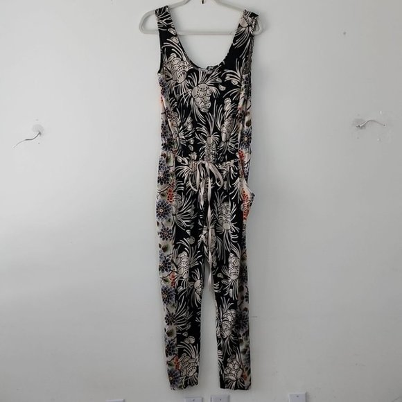 Hoss Intropia Tropical Print Double Scoop  Neck Tank Jumpsuit Romper XS box14 - Picture 11 of 11